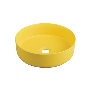 Chậu sứ màu - lavabo sứ màu vàng Kanly SU524