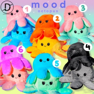 Bạch tuộc nhồi bông thiết kế lật ngược hai mặt biểu hiện cảm xúc xinh xắn
