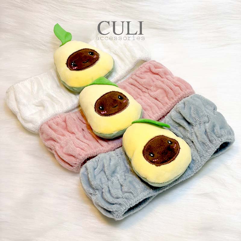 Băng đô rửa mặt, Bờm cài tóc hình trái bơ siêu cute, style Hàn Quốc xinh xắn