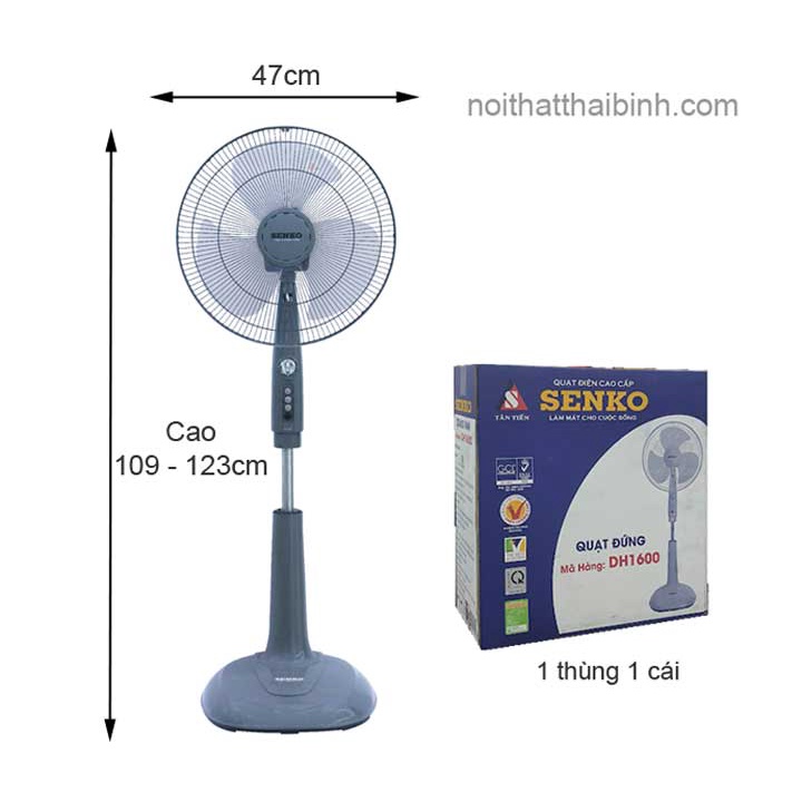 Quạt Cây Điều Khiển Từ Xa Senko/Quạt đứng senko DR1608/DD1602/DH1600--Giao hỏa tốc 2h