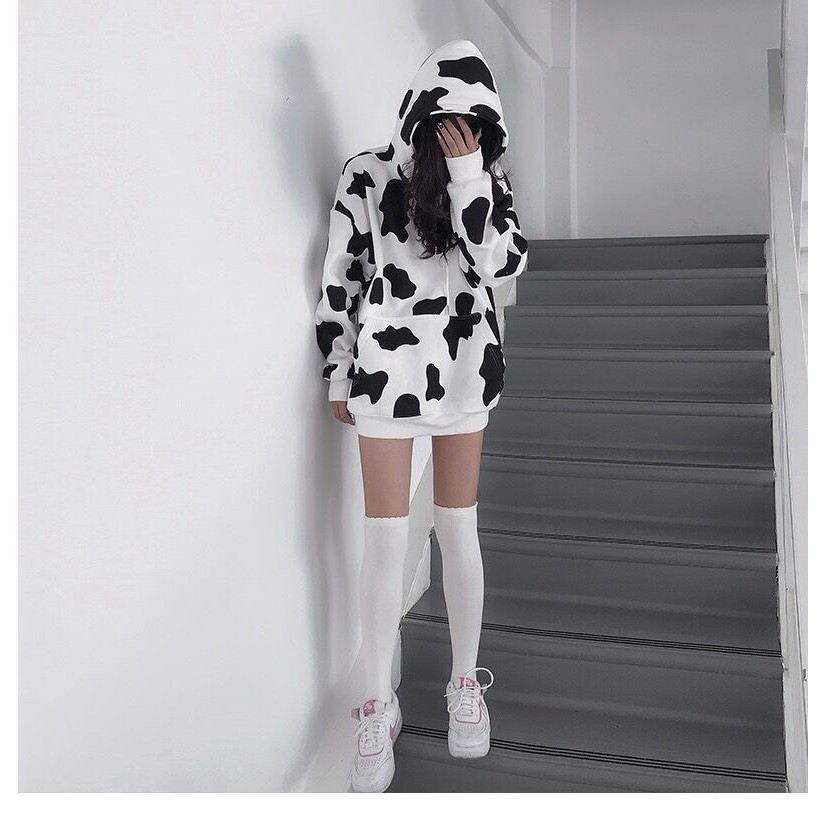 [NEW]🐄 Áo hoodie nỉ bông bò sữa dáng rộng phiên bản Hàn 🌸 Em Gấu Shop
