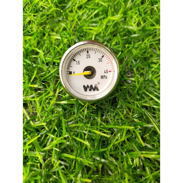Đồng Hồ Đo Áp Suất Khí Nén WA Chân Ren 10mm Màu trắng 40mpa