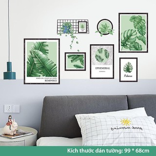 Decal dán tường, tranh dán tường phòng ngủ, các miếng decan cho bé dễ thương (Tranh Nhiệt Đới)