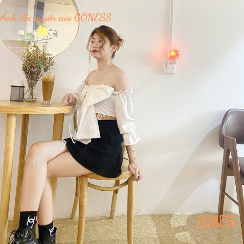 Chân váy ngắn Goness thời trang phối 6 cúc có quần trong thời trang trẻ trung dành cho nữ | BigBuy360 - bigbuy360.vn