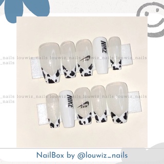 [ NailBox ] Trắng Gạo + Fen Bò Sữa + Sticker Nike
