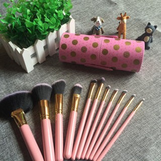 Bộ cọ 11 cây Pink A Dot - BH cosmetics