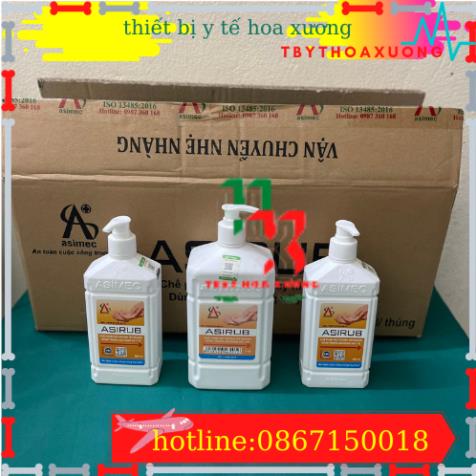 Thùng 10 Chai Nước Rửa Tay Khô Sát Khuẩn ASIRUB Chai 1000ml