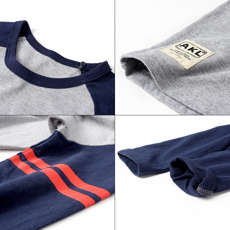 SIZE ĐẠI Áo thun dài tay bé trai AKL tay kẻ