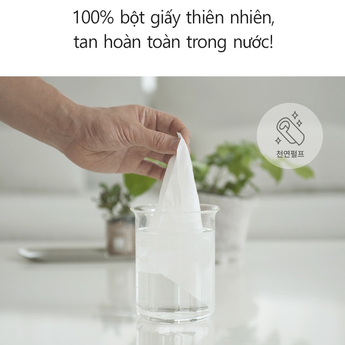 Gói 60 Miếng Khăn Giấy Ướt Vệ Sinh Tan Được Trong Nước Saengong - K2V Shop