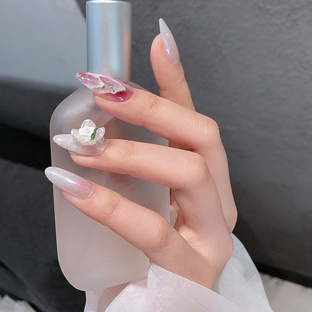 Phụ Kiện Trang Trí Móng Tay Nghệ Thuật Hình Hoa Bằng Gốm Sứ Ba Chiều DIY