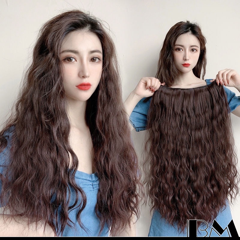 Bộ Tóc Giả Dài Xoăn Chữ U Uốn Xoăn Nhuộm Màu Cho Nữ