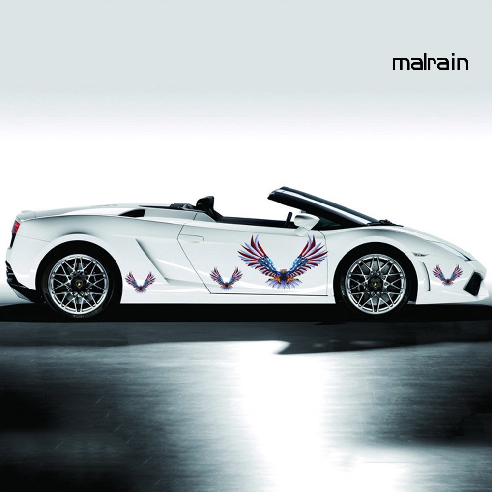 Set 4 miếng dán trang trí xe ô tô hình chim đại bàng độc đáo