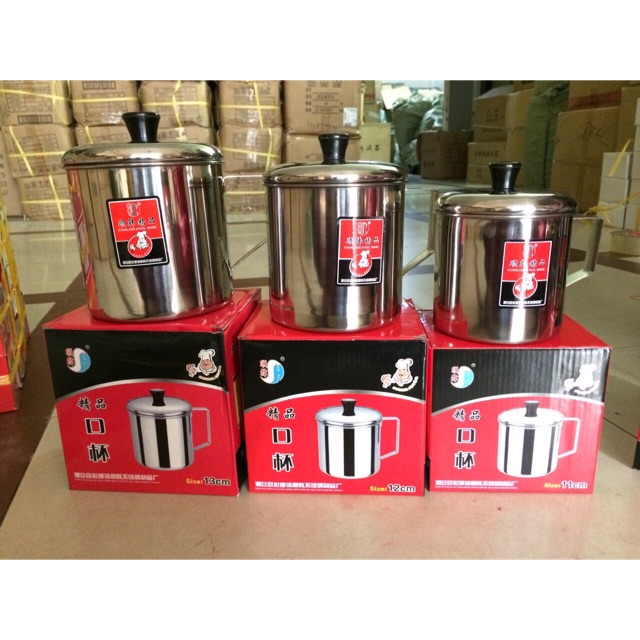 Ca uống nước inox có quai size 8 đến 13 cm