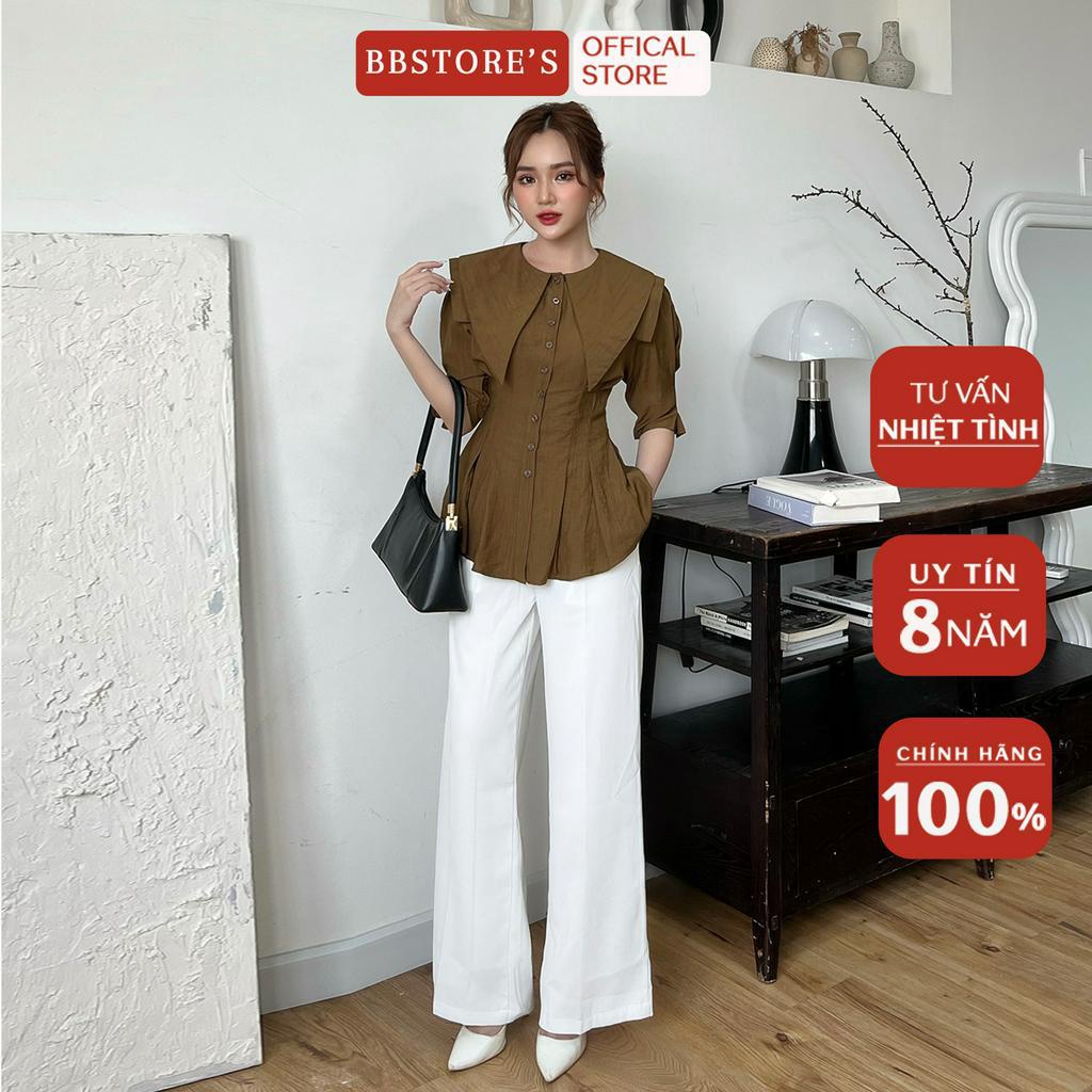 BBSTORE'S Áo Sơ Mi Công Sở Xếp Ly Tay Lỡ -CSA1920