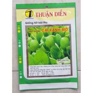 HẠT GIỐNG CẢI XANH MỠ 20 GR