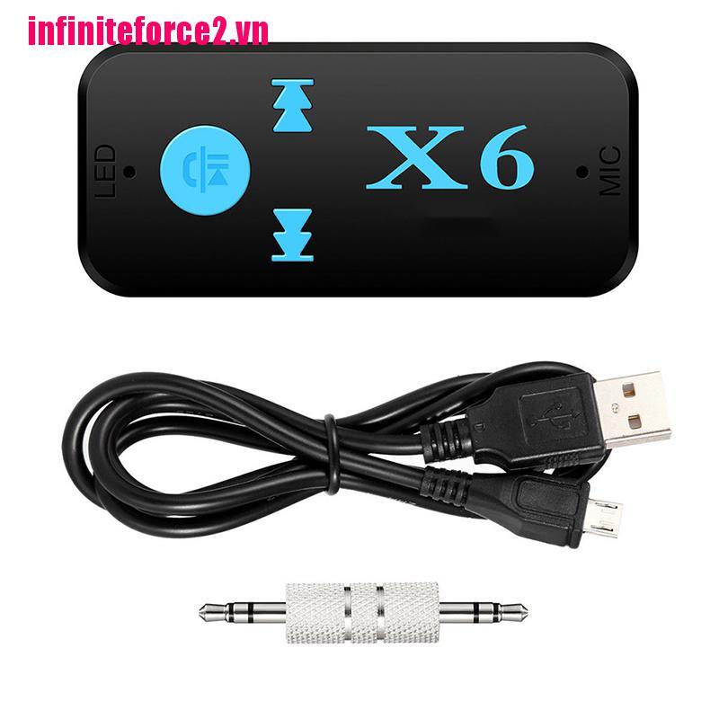 Bộ Thu Tín Hiệu Bluetooth Không Dây X6 Đầu Cắm 3.5mm Cho Xe Hơi