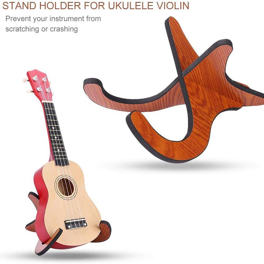 【Trong 24h gửi hàng】Giá đỡ đàn Guitar Ukulele Violin ghi ta bằng  gỗ Giá Để Guitar chân để guitar bền chắc