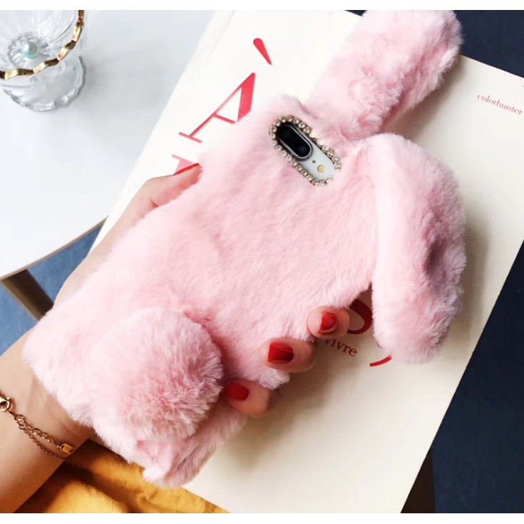 Ốp lưng bằng lông len mềm hình thỏ cho Iphone 6/6S/7/8 Plus | BigBuy360 - bigbuy360.vn