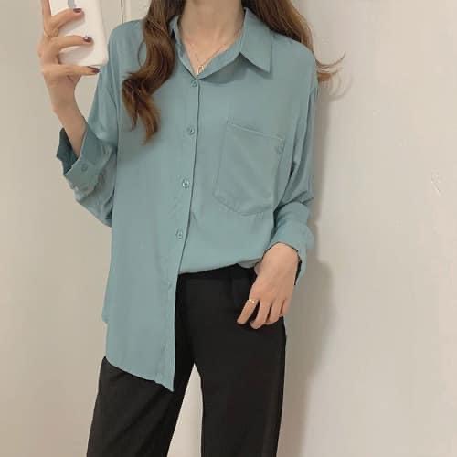 Áo sơ mi trơn dài tay UNISEX from rộng phong cách hàn quốc về nhiều màu xanh lá, hồng, trắng, đen.. kiểu dáng năng động
