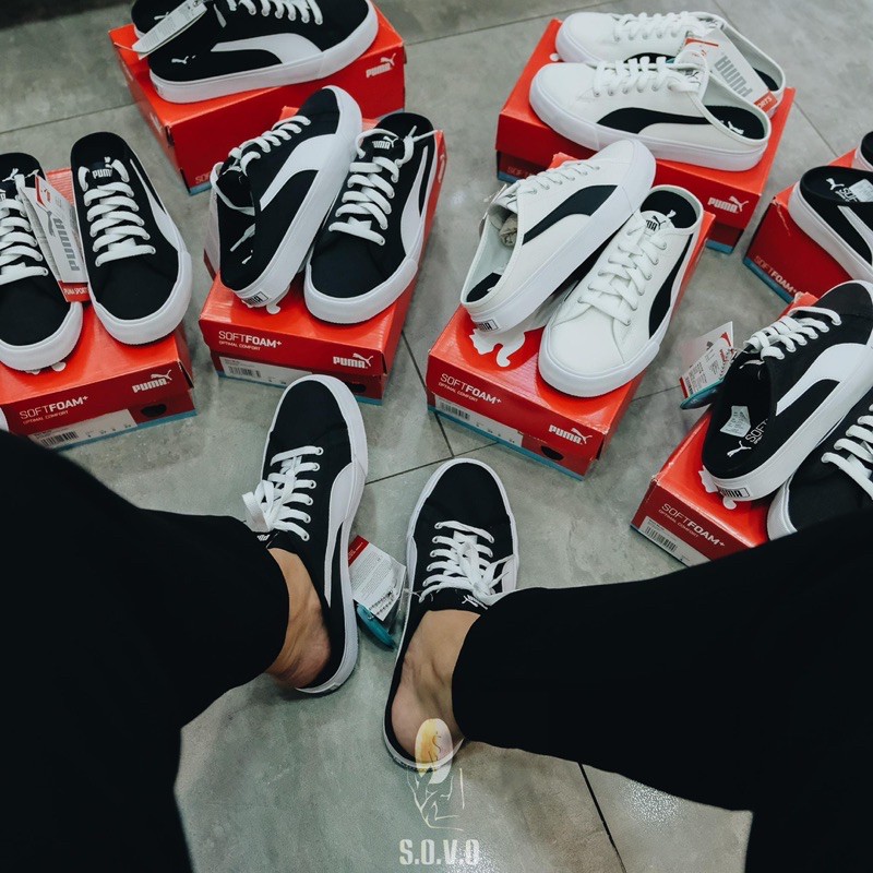 [Mã FAGREEN245 giảm tới 30K đơn 99K] 🔵[Freeship]🔵🔴 Giày Đạp gót Puma Bari Mule Korea🔴 | BigBuy360 - bigbuy360.vn