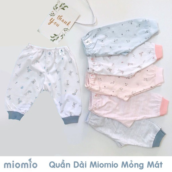 [ MIO mỏng mát] Quần dài bo gấu MIOMIO (0m-24m) form rộng