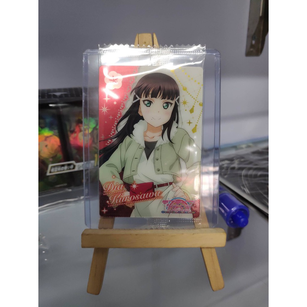 Thẻ bài sưu tầm bánh xốp Idol Love Live LL - Kurosawa Dia - Tặng bọc bài nhựa bảo quản