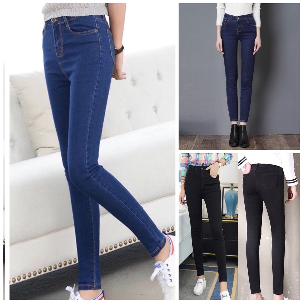 Quần jean nữ BIGSIZE co giãn lưng cao hàng công ty 3 màu size từ 65-80kg