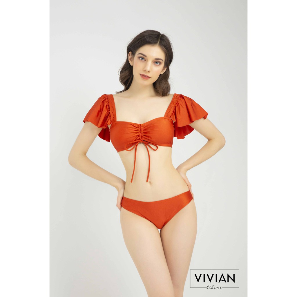 Quần bơi lẻ BIKINI PASSPORT dạng basic 3/4 - Cam-VS141_OR