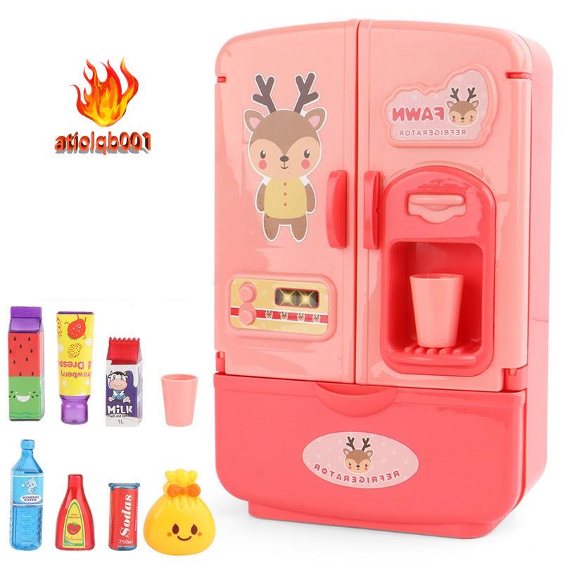 1 Bộ Đồ Chơi Mô Phỏng Tủ Lạnh Nhà Bếp Vui Nhộn Thông Minh Dành Cho Trẻ Em