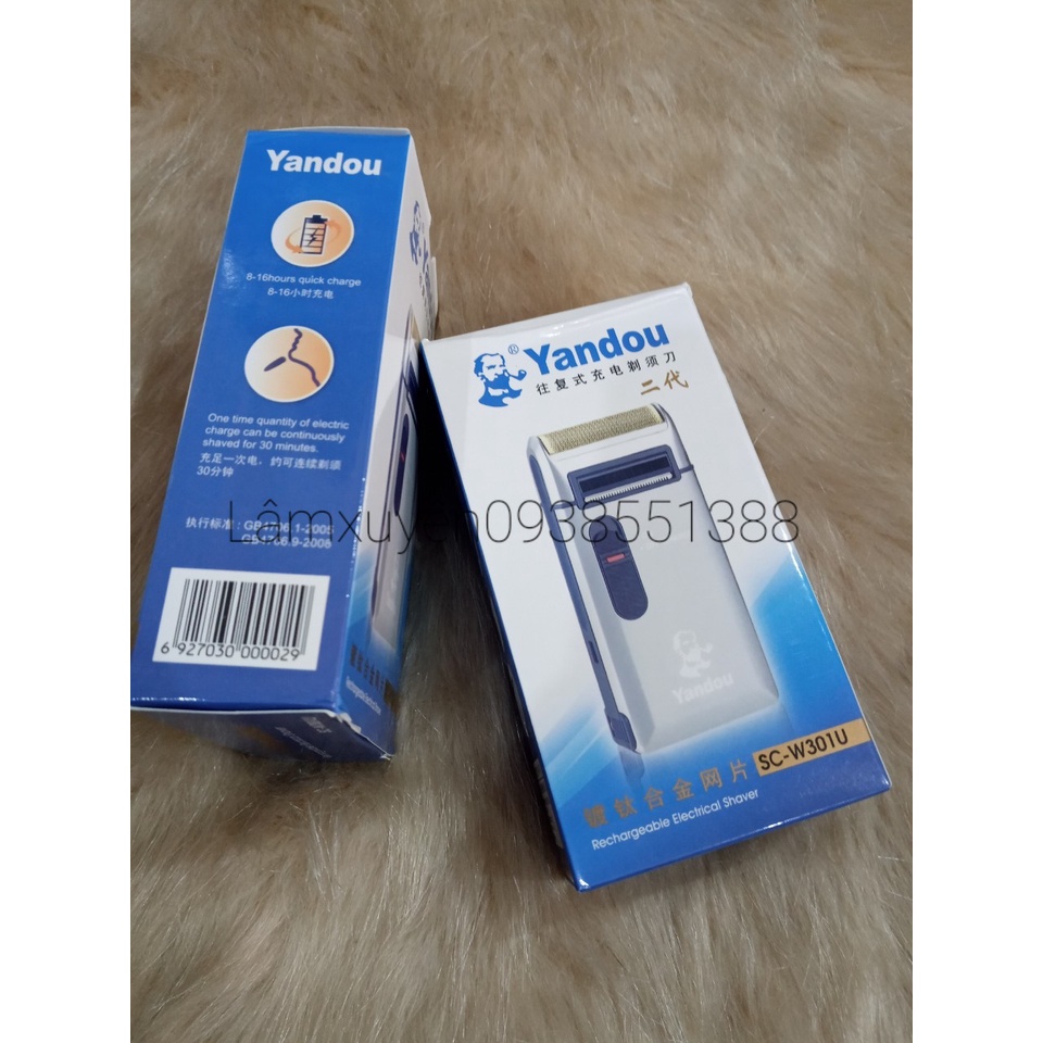 [Siêu Phẩm] Máy Cạo Râu Yandou SCW 301U Sử Dụng Sạc Pin  chuyên nghiệp thiết kế sang chảnh,hợp kim thép SANG -SỊN- MỊN