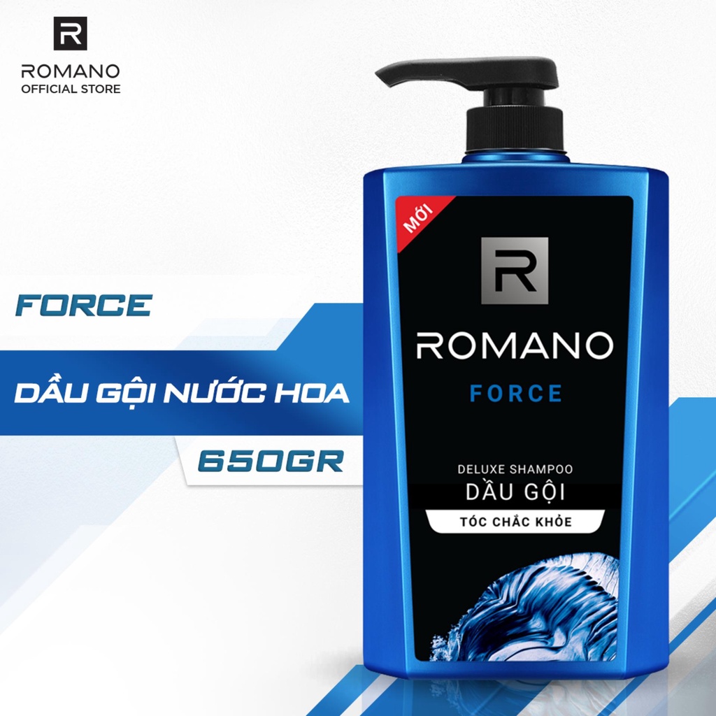 Dầu Gội Cao Cấp Cho Nam Romano FORCE 650g