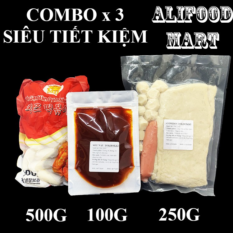 500G BÁNH GẠO NHÂN PHÔ MAI GÓI ĐỎ + 100G SỐT + COMBO 250G CHẢ CÁ, XÚC XÍCH, CÁ VIÊN