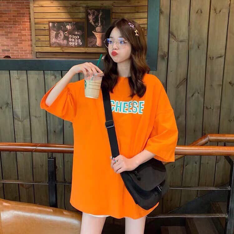 Áo thun nam nữ CHEESE cực đẹp unisex form rộng thời trang 1kenz