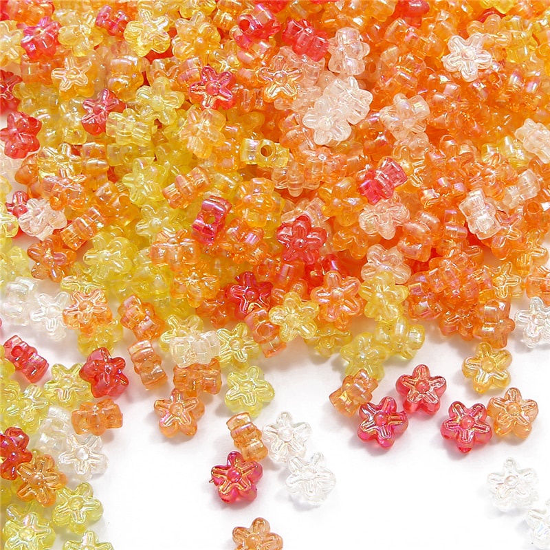 Set 20 hạt nhựa bằng acrylic 6.5mm nhiều màu sắc làm trang sức thủ công