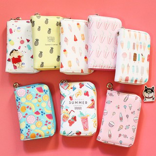 [12 Mẫu Tự Chọn] Bóp Ví Ngắn Nữ Cầm Tay Hoa Quả Họa Tiết Trái Cây Chống Xước Cute !