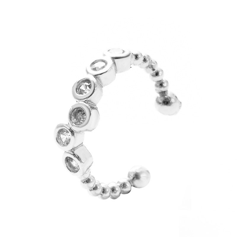 Bông tai chữ U đính đá thời trang