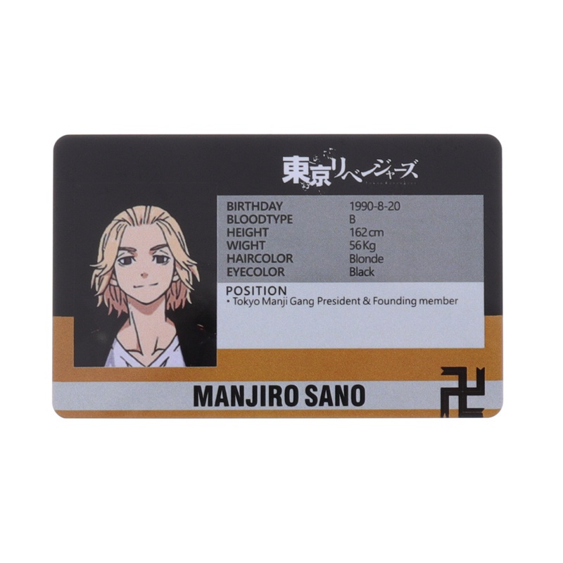 Thẻ tên nhân vật anime Tokyo Revengers bằng PVC đáng yêu