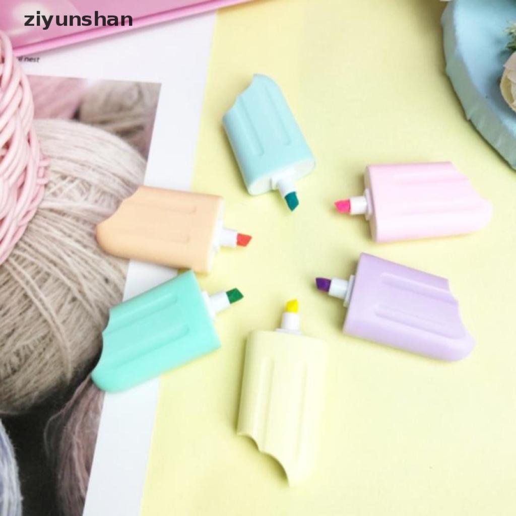 Set 6 Bút Đánh Dấu Hình Cây Kem Dễ Thương