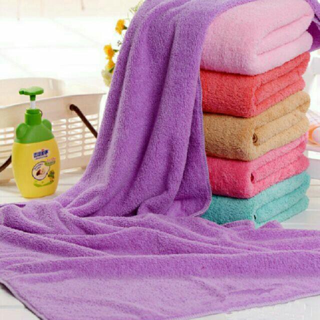 Khăn lông cừu gội đầu, spa sợi siêu mịn không ra lông 35x80cm