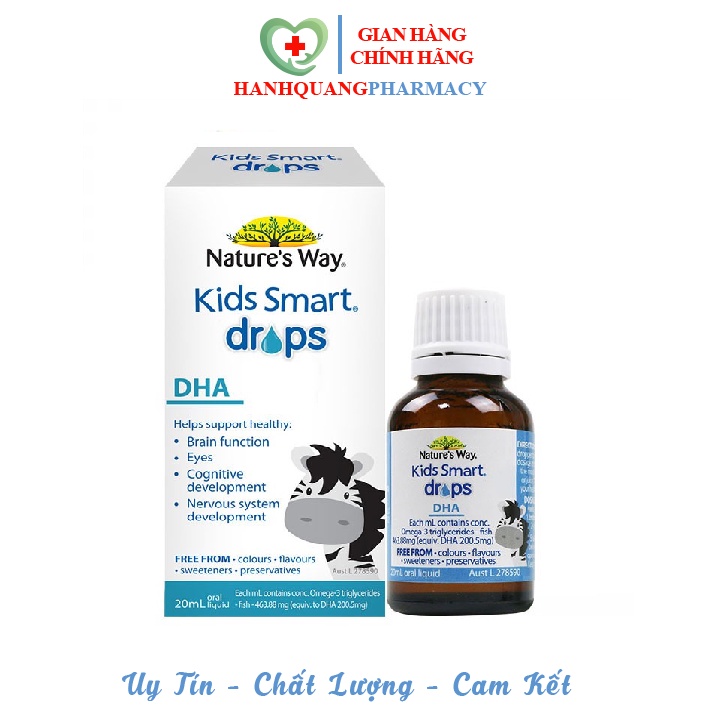 DHA Nature's Way Kids Smart Drops DHA Dạng Giọt Giúp Tăng IQ Phát Triển Não Bộ Cho Bé 20ml