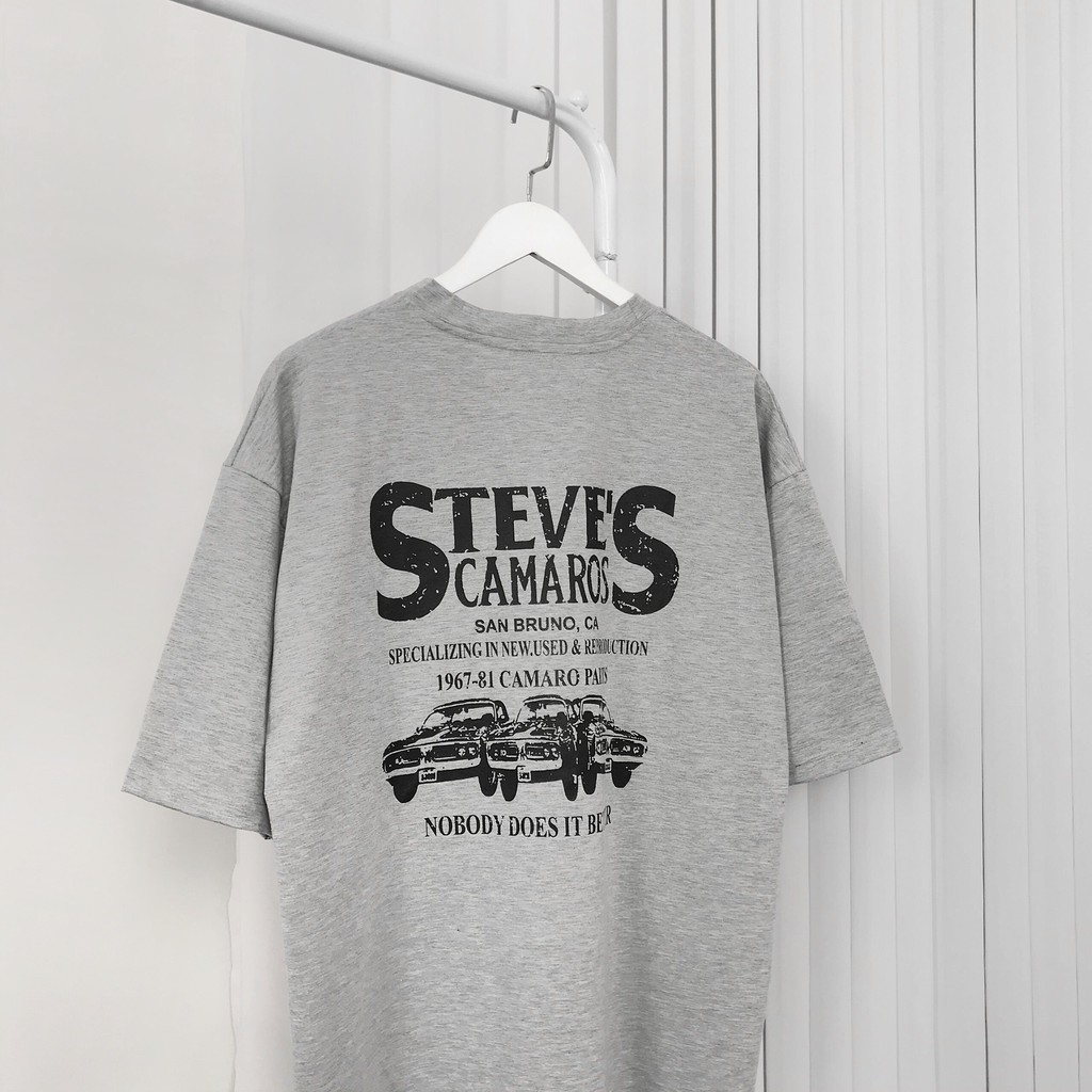 Áo thun tay lỡ Steve's JACK LANE, áo phông nam nữ Unisex form rộng hình in họa tiết phong cách Hàn Quốc | BigBuy360 - bigbuy360.vn