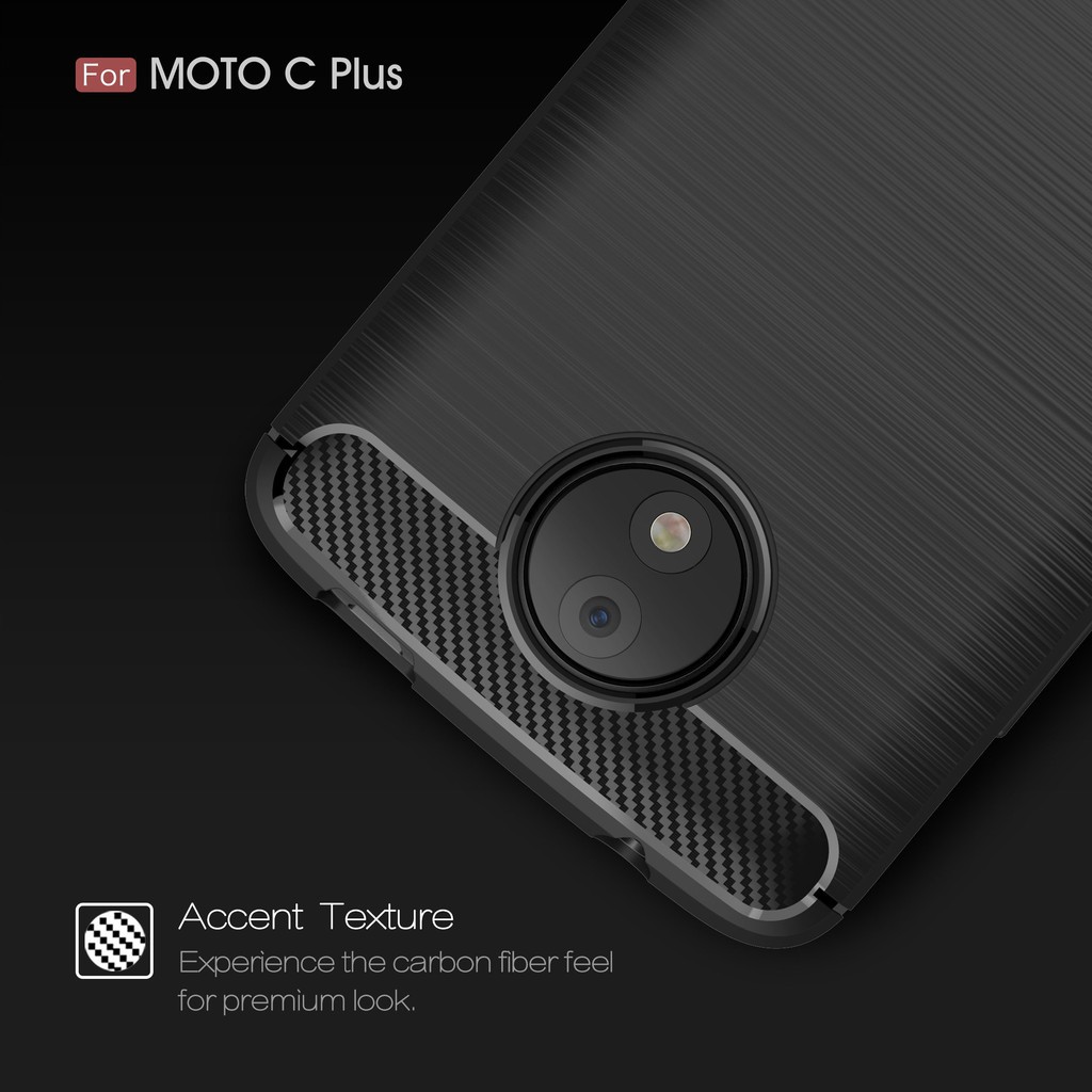 Ốp lưng điện thoại Carbon Fiber mềm dành cho Motorola MOTO C/C Plus