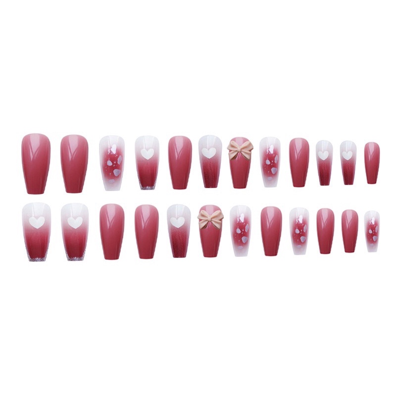 Set 24 móng giả D415 đính đá cao cấp