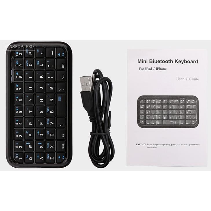 Bàn phím siêu mỏng Mini Bluetooth Keyboard Folio (đen)