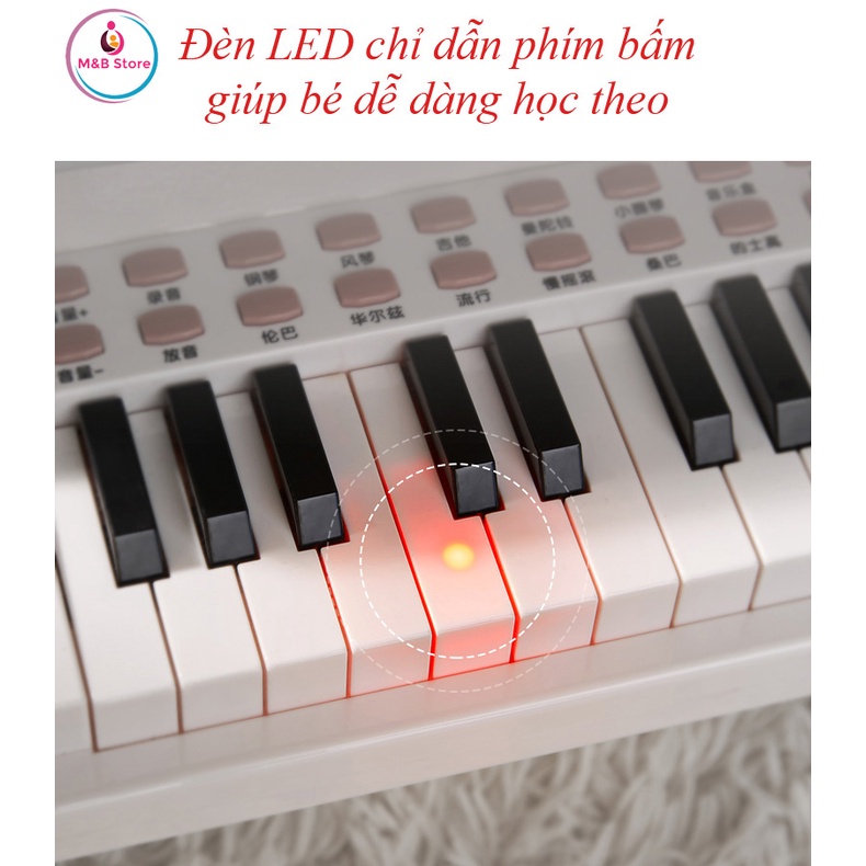 (Bản Quốc Tế) Đồ Chơi Đàn Mini Piano Cao Cấp - KUB, Đèn LED Hướng Dẫn, Âm Thanh Cực Hay