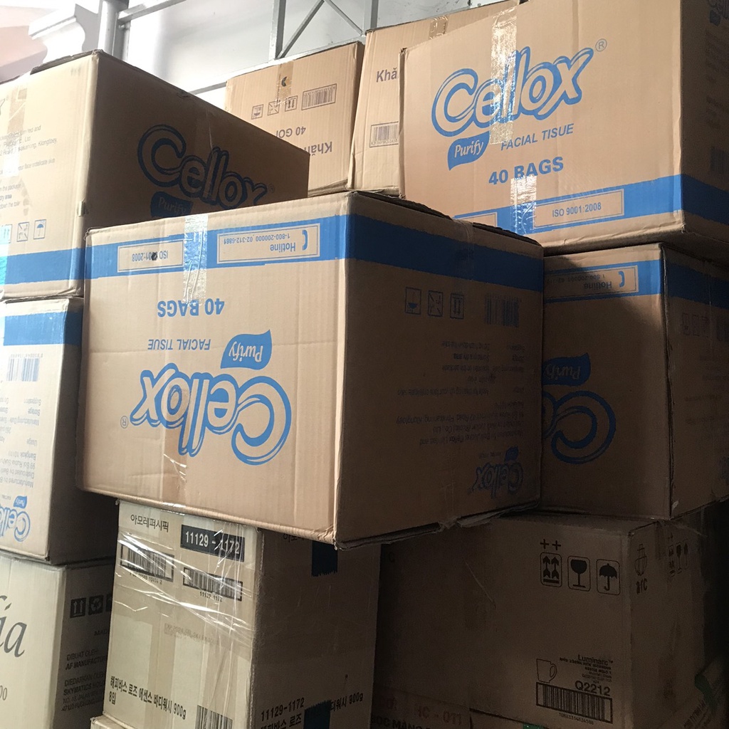 COMBO 4 GÓI KHĂN GIẤY RÚT CELLOX 260 TỜ 250G/ GÓI