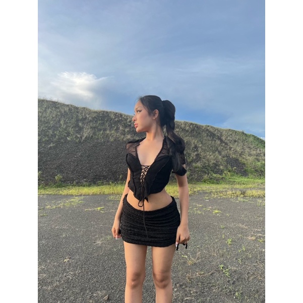 Camee top / áo thun lưới