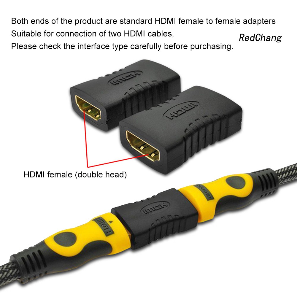 -SPQ- 5Pcs 19 Pin HDMI Female to 19 Pin Female Coupler Extender Adapter Converter