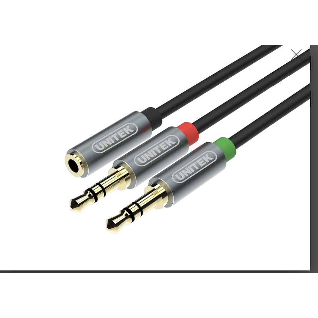 Cáp gộp audio và mic 3.5mm Unitek Y957