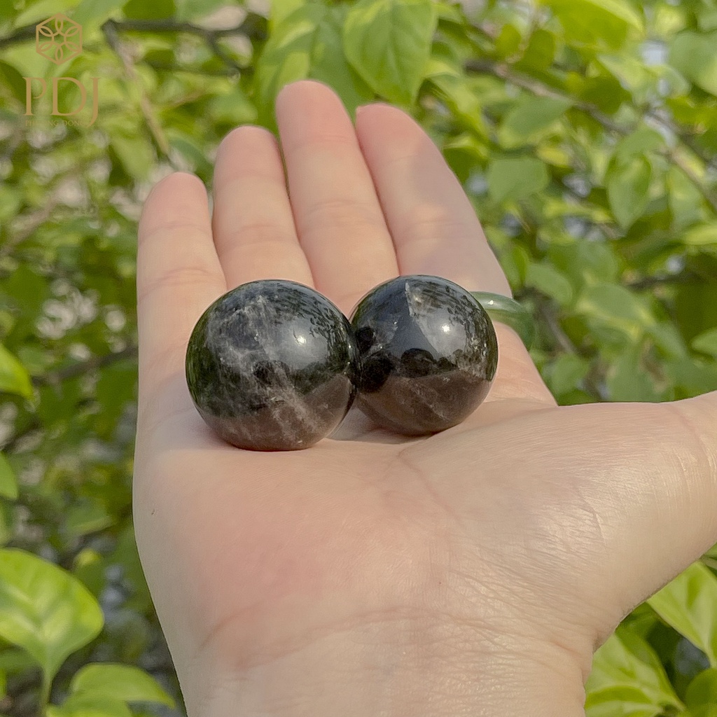Cặp bi lăn tay đá thạch anh PDJ - Trang sức PDJ